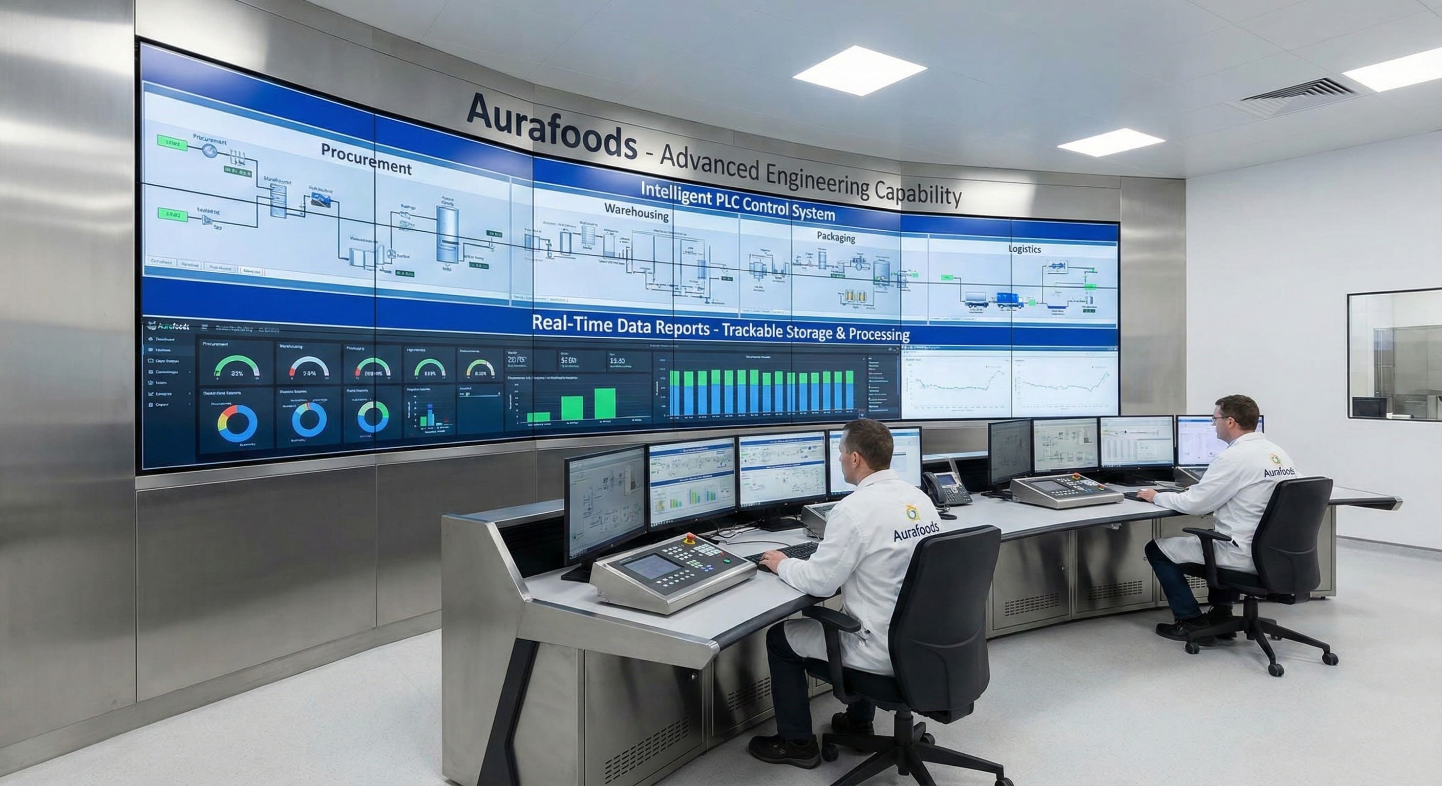 PLC Control System at AURA Foods Factory